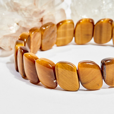 Vòng tay phong thủy bản đá mắt hổ 10x8mm mệnh thổ , kim - Ngọc Quý Gemstones