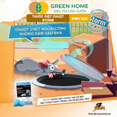 Thuốc Diệt Chuột Greenhome, Storm, Sinh Học Thế Hệ Mới, Tận Gốc, Cả Tổ, An Toàn Với Người, Vật Nuôi