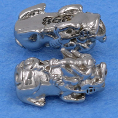 Chuỗi đeo tay đá mắt mèo xanh lá 8 ly - cẩn Tỳ Hưu inox bạc VMEXLTHTB8 - hợp mệnh Mộc, mệnh Hỏa