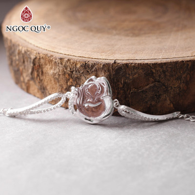 Lắc bạc hồ ly pha lê - Ngọc Quý Gemstones