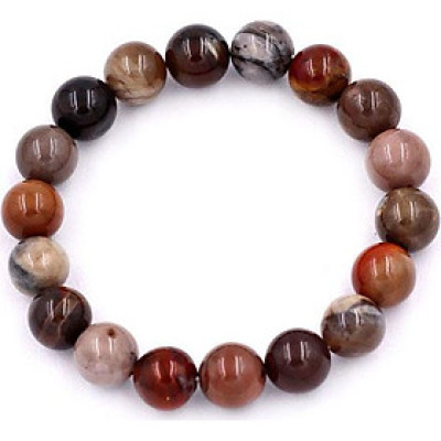 Vòng tay chuỗi hạt Gỗ Hóa Thạch 10 ly 18 hạt - hợp tất cả các mệnh