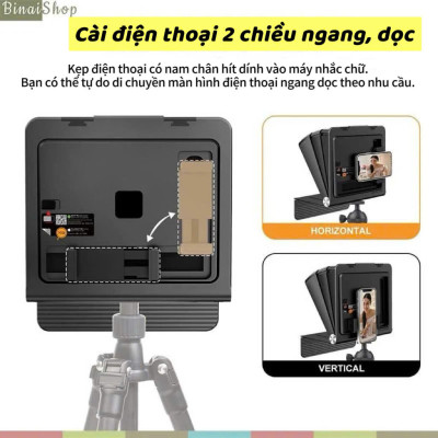 Lensgo TC7 II - Máy Nhắc Chữ 10 Inch Sử Dụng Điều Khiển Từ Xa Bluetooth Dành Cho Điện Thoại, Máy Ảnh - Hàng nhập khẩu