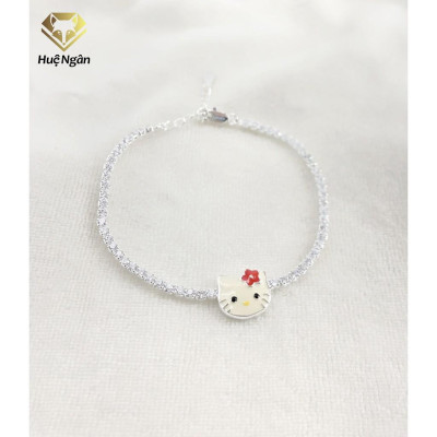 Lắc tay bạc 925 Huệ Ngân - Mèo Kitty X9
