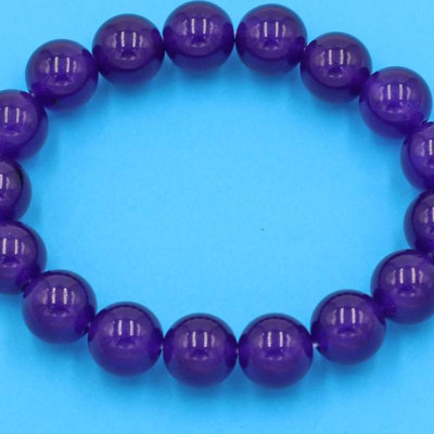 Chuỗi đeo tay - đá thạch anh tím 12 ly 17 hạt - hợp mệnh Hỏa, mệnh Thổ