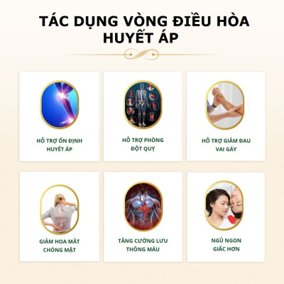 Vòng Điều Hòa Huyết Áp Nhật Bản, Ngừa Đột Quỵ, Giúp khí huyết lưu thông, ngủ ngon hơn