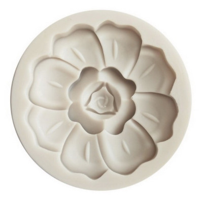 Khuôn silicon làm bánh, rau câu, khuôn trung thu hoa cánh tiên 2 tầng loại 7 cm - Mã số 1067