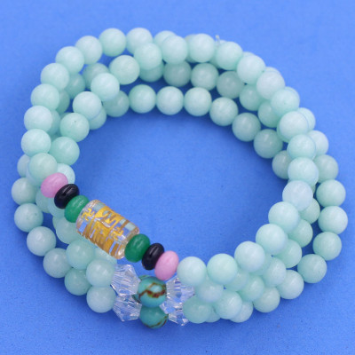 Vòng chuỗi 108 hạt đá ngọc bích charm lục tự chân ngôn - hạt 8 ly ( size lớn ), vòng chuỗi niệm Phật, vòng chuỗi đeo tay