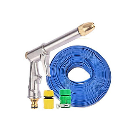 Vòi nước vòi phun nước rửa xe tưới cây tăng áp thông minh + bộ dây bơm nước cao cấp TLG 206810 đầu đồng,nối đen