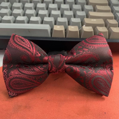 Nơ cổ nam cao cấp dành cho chú rể tiệc sang trọng chất liệu gấm dệt giangpkc