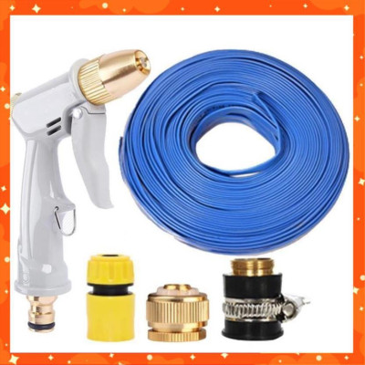 Bộ dây vòi xịt nước tưới cây rửa xe,tăng áp 3 lần, loại 15m (cút nhựa nối đồng nhựa) 206846