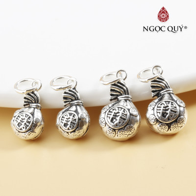 Charm bạc túi tài lộc treo - Ngọc Quý Gemstones