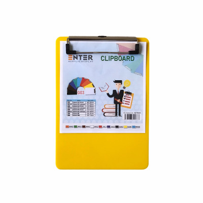 Bìa trình ký mica Enter G03 16.5x21.5cm có kẹp giấy A5 đứng 