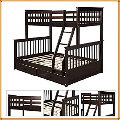 Giường 2 Tầng Gỗ Juno Sofa, 2 Hộc Tủ - 1m/1m4 