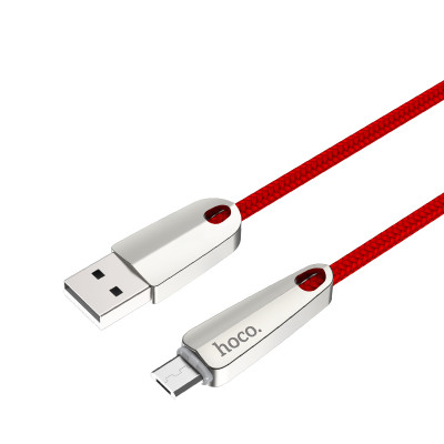 Cáp sạc nhanh 2.4A Hoco chuẩn Micro USB U35, cáp bọc dù siêu bền, dành cho Samsung, Xiaomi, Huawei, Vivo, Sony - Hàng chính hãng