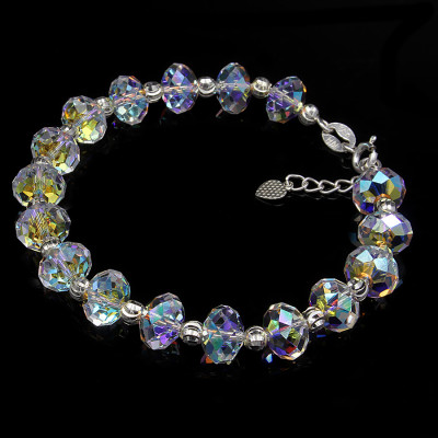 Lắc Tay Nữ Bạc Hiểu Minh LTU518 Bạc Pha Lê Loại To Rất Đẹp