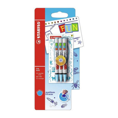 Set 3 ruột bút nước STABILO FUN - Đen