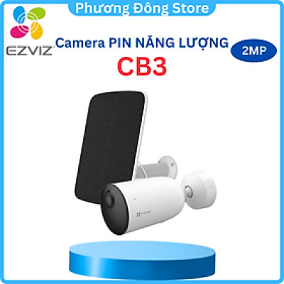 Camera Wifi Ngoài Trời Ezviz CB3 2M 1080P, Pin Sạc 5200mAh, Tặng Kèm Tắm Pin Năng Lượng - Hàng Chính Hãng