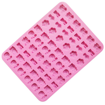 Khuôn silicon làm kẹo dẻo chip chip , rau câu, socola 60 hình gấu con, hà mã, sư tử, chân gấu - Mã số 1092