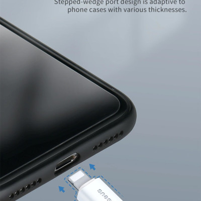 Cable Type-C to Lighting PD 18W Baseus Mini White (CATLSW-02) - Hàng chính hãng