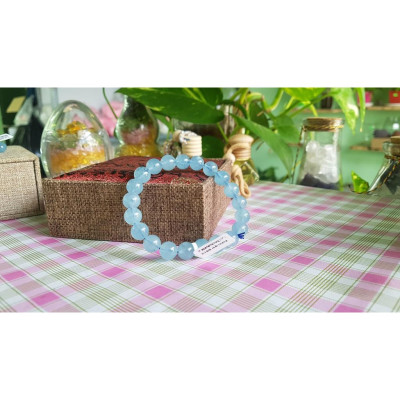 Vòng đeo tay đá aquamarine