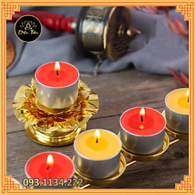 Nến bơ thực vật 100 viên cháy 1h, 2h,3h,4,8h nến cao cấp tealight cúng phật, đồ thờ cúng