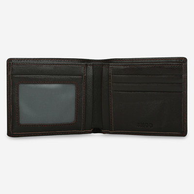 Ví nam da thật cầm tay chữ nhật hoạ tiết đường kẻ IDIGO MW1-5025-00