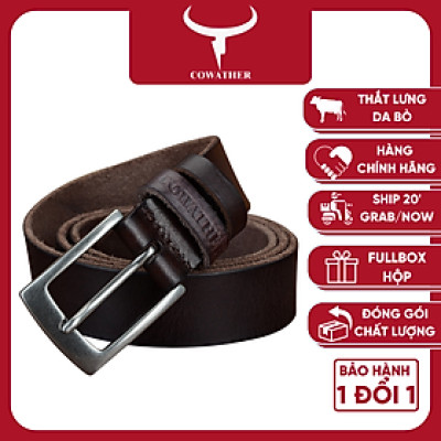 Thắt Lưng Da Bò Chính hãng COWATHER XF018 Nâu