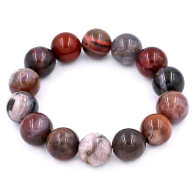 Vòng chuỗi đeo tay gỗ hóa thạch 16 ly 13 hạt, vòng tay chuỗi hạt size lớn