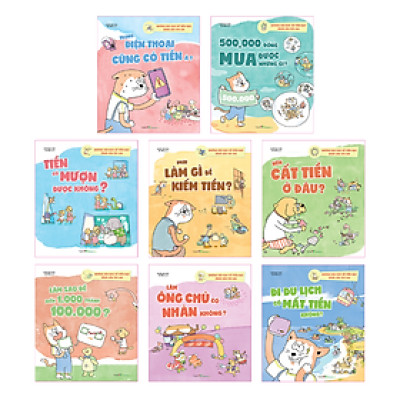 Sách - Những bài học về tiền bạc dành cho trẻ em - Trọn bộ 8 cuốn - In màu - ML200