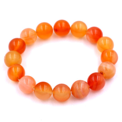 Vòng tay chuỗi hạt mã não cam 12 ly