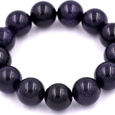 Vòng tay chuỗi hạt Đá Lam Sa 16 ly 14 hạt - hợp mệnh Thủy, mệnh Mộc - Vòng size lớn