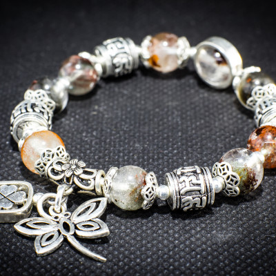 Vòng phong thủy Thạch anh ưu linh cảnh thiên nhiên AAAA VT062