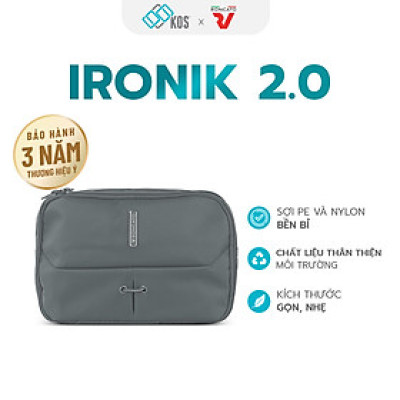 Túi đựng mỹ phẩm du lịch RONCATO IRONIK 2.0 TOILET KIT, Vải chống thấm, Thương hiệu Ý