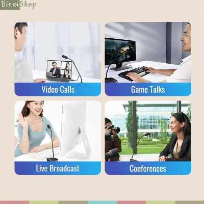 Takstar MS-580USB - Micro Cổ Ngỗng Sử Dụng Sóng UHF Và Kết Nối Dây Cho Máy Tính, Họp Trực Tuyến - Hàng Chính Hãng