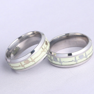 Nhẫn nam nhịp tim dạ quang