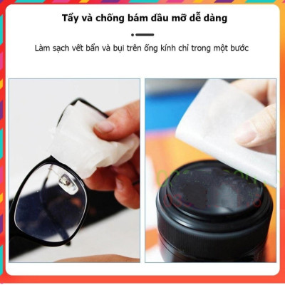 Khăn Lau Kính Nano Hộp 100 Miếng Khăn Giấy Chống Bám Hơi Nước, Giấy Lau Kính Chống Mờ Sương, Mồ Hôi, Chống Nhờn 