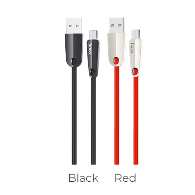 Cáp sạc nhanh 2.4A Hoco chuẩn Micro USB U35, cáp bọc dù siêu bền, dành cho Samsung, Xiaomi, Huawei, Vivo, Sony - Hàng chính hãng