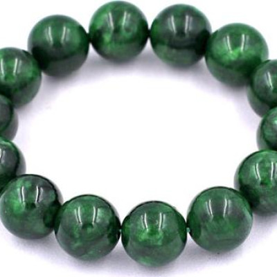 Vòng tay chuỗi hạt Cẩm Thạch Đông Ninh 14 ly 14 hạt - hợp mệnh Mộc, mệnh Hỏa