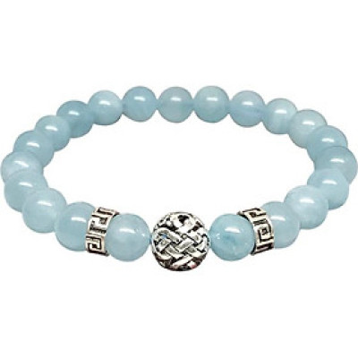 Vòng Đá Aquamarine Mix Charm Bạc Ngọc Quý Gemstones VPT042