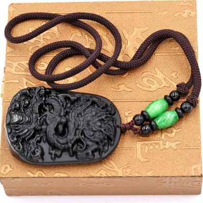 Vòng cổ tượng Rồng đen DDRD15 kèm hộp gỗ