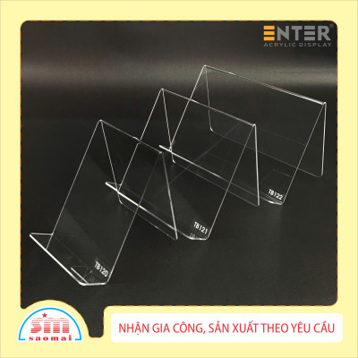 Kệ trưng bày mica chữ V Enter TB122 200x115x135mm mica dày 2mm, Giá trưng bày sản phẩm, Kệ trưng bày nhà sách