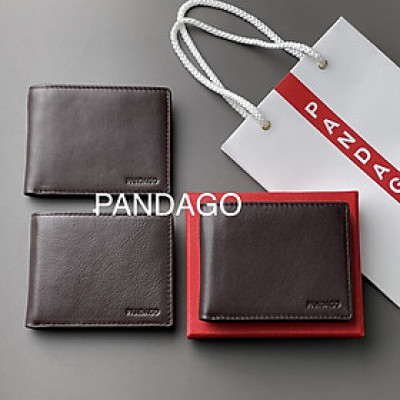 Ví nam PANDAGO Serena 03 dáng ngang gập đôi da thật cao cấp hàng đẹp thời trang
