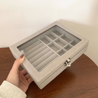 Phụ kiện thời trang  - Hộp đựng trang sức  to cao cấp kiểu mới  có khóa sang trọng , chống bụi , chống oxy hóa bảo vệ trang sức bền và đẹp