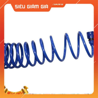 Bộ vòi xịt nước tưới cây đa năng tăng áp lực nước kèm dây tưới dạng lò xo co dãn 587814 loại 10m