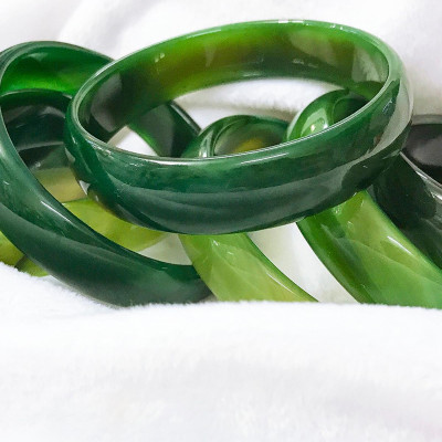 Vòng mã não xanh rêu mệnh mộc hỏa - Ngọc Qúy Gemstones