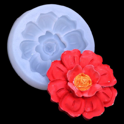 Khuôn silicon làm bánh, rau câu, khuôn trung thu hoa cánh tiên 2 tầng loại 7 cm - Mã số 1067