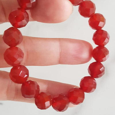 Vòng tay phong thuỷ Nữ đá mã não đỏ giác tự nhiên đẹp size vòng hạt 10mm hợp nữ mệnh hoả mệnh thổ ạ