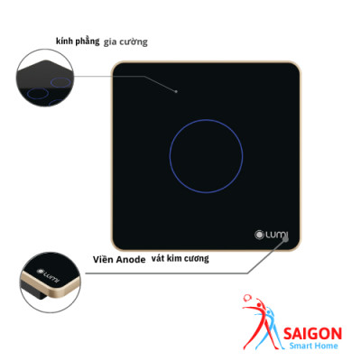 Công Tắc Thông Minh Luto 1 Nút/ Hàng Chính Hãng