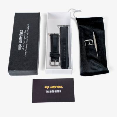 Dây đồng hồ dành cho AW Da bò thật khâu tay thủ công cao cấp  D106
