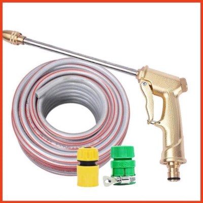 Rửa xe tưới cây Bộ dây và vòi xịt tăng áp lực nước 300% loại 25m cút nhựa,nối nhựa 206701-3